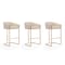 Manhattan Comfort Louvre Barstool in Cream and Titanium Gold (Set of 3) 3-BS016-CR - alternate 1